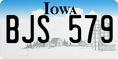 IA license plate BJS579