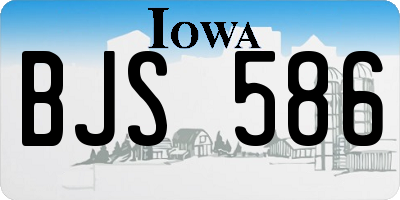 IA license plate BJS586