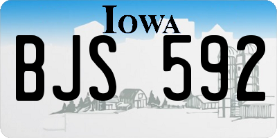 IA license plate BJS592