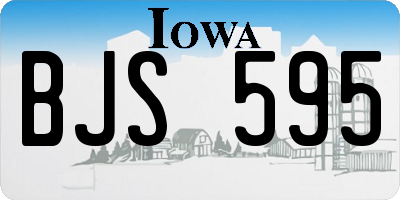 IA license plate BJS595