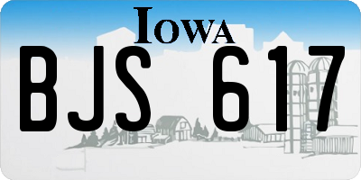 IA license plate BJS617