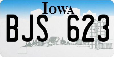 IA license plate BJS623