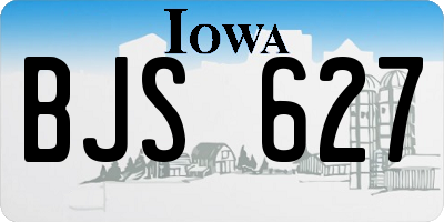 IA license plate BJS627