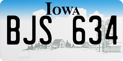 IA license plate BJS634