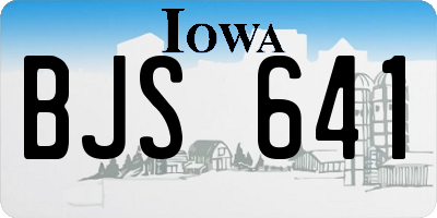 IA license plate BJS641