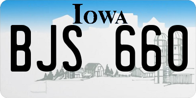 IA license plate BJS660