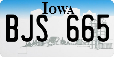 IA license plate BJS665