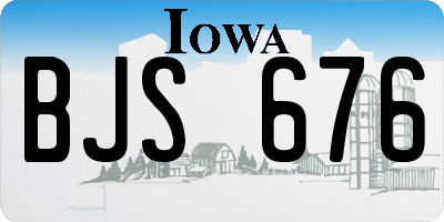 IA license plate BJS676