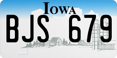 IA license plate BJS679