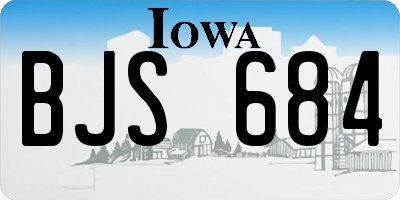 IA license plate BJS684