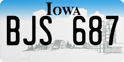 IA license plate BJS687
