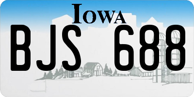 IA license plate BJS688