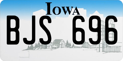 IA license plate BJS696