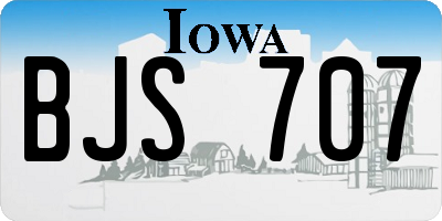 IA license plate BJS707