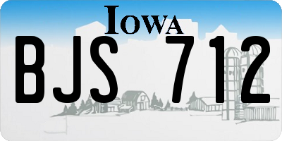 IA license plate BJS712