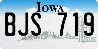 IA license plate BJS719