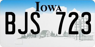 IA license plate BJS723