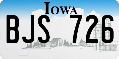 IA license plate BJS726