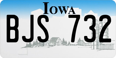 IA license plate BJS732