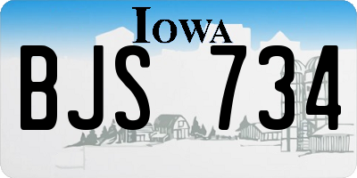 IA license plate BJS734