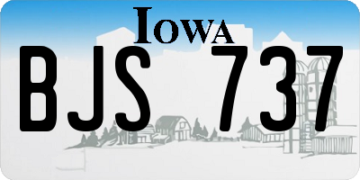 IA license plate BJS737