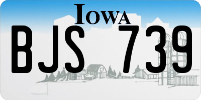 IA license plate BJS739