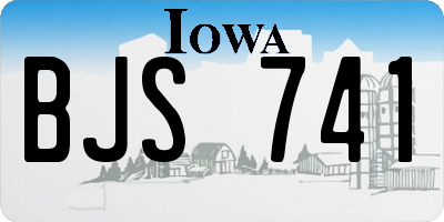 IA license plate BJS741