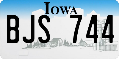 IA license plate BJS744