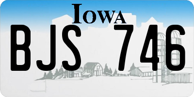 IA license plate BJS746