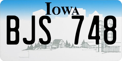 IA license plate BJS748