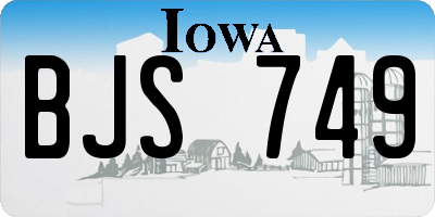 IA license plate BJS749