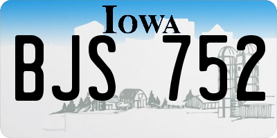 IA license plate BJS752