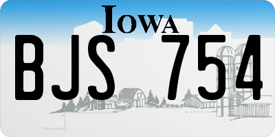 IA license plate BJS754