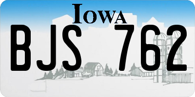IA license plate BJS762
