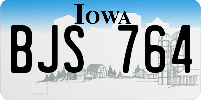 IA license plate BJS764