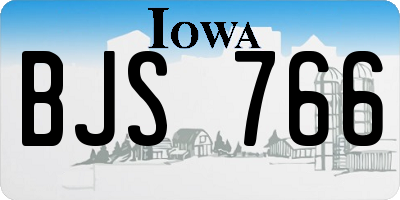 IA license plate BJS766