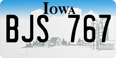 IA license plate BJS767