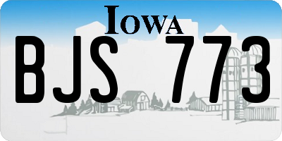 IA license plate BJS773