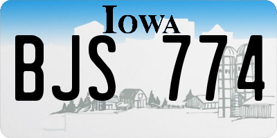 IA license plate BJS774