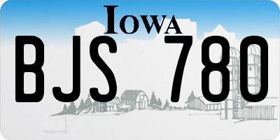 IA license plate BJS780