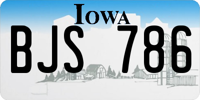IA license plate BJS786