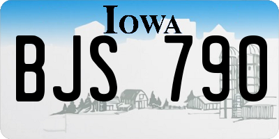 IA license plate BJS790