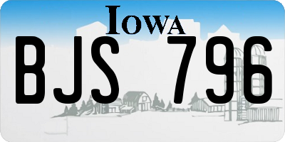 IA license plate BJS796