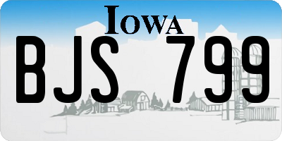 IA license plate BJS799