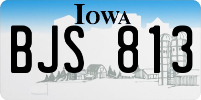 IA license plate BJS813