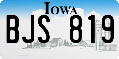 IA license plate BJS819