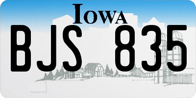 IA license plate BJS835