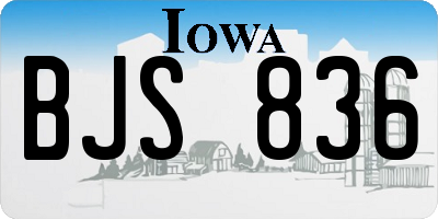 IA license plate BJS836