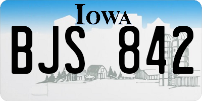 IA license plate BJS842