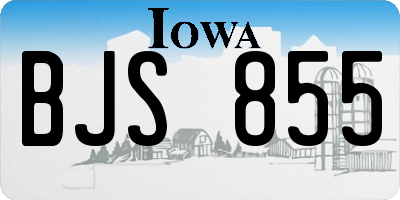 IA license plate BJS855